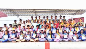 திருமருகல் குறுவட்ட அளவிலான விளையாட்டு போட்டிகளில் வெற்றி பெற்ற மாணவ மாணவிகளுக்கு பாராட்டு விழா
