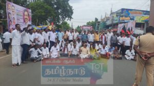 உதயநிதி ஸ்டாலின் கைது: சீர்காழி, வைத்தீஸ்வரன் கோவிலில் திமுகவினர் சாலை மறியல் – 130-க்கும் மேற்பட்டோர் கைது